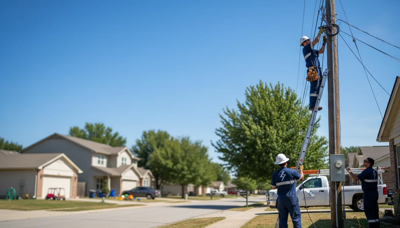Residential electrician providing installation services in Pineville, NC